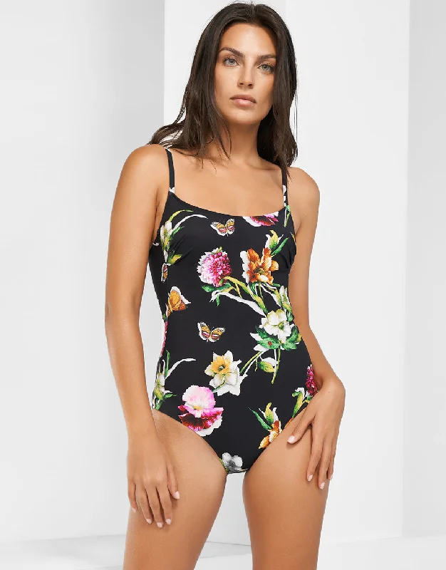 Siciliana Soft Cup Swimsuit - Black-Brights